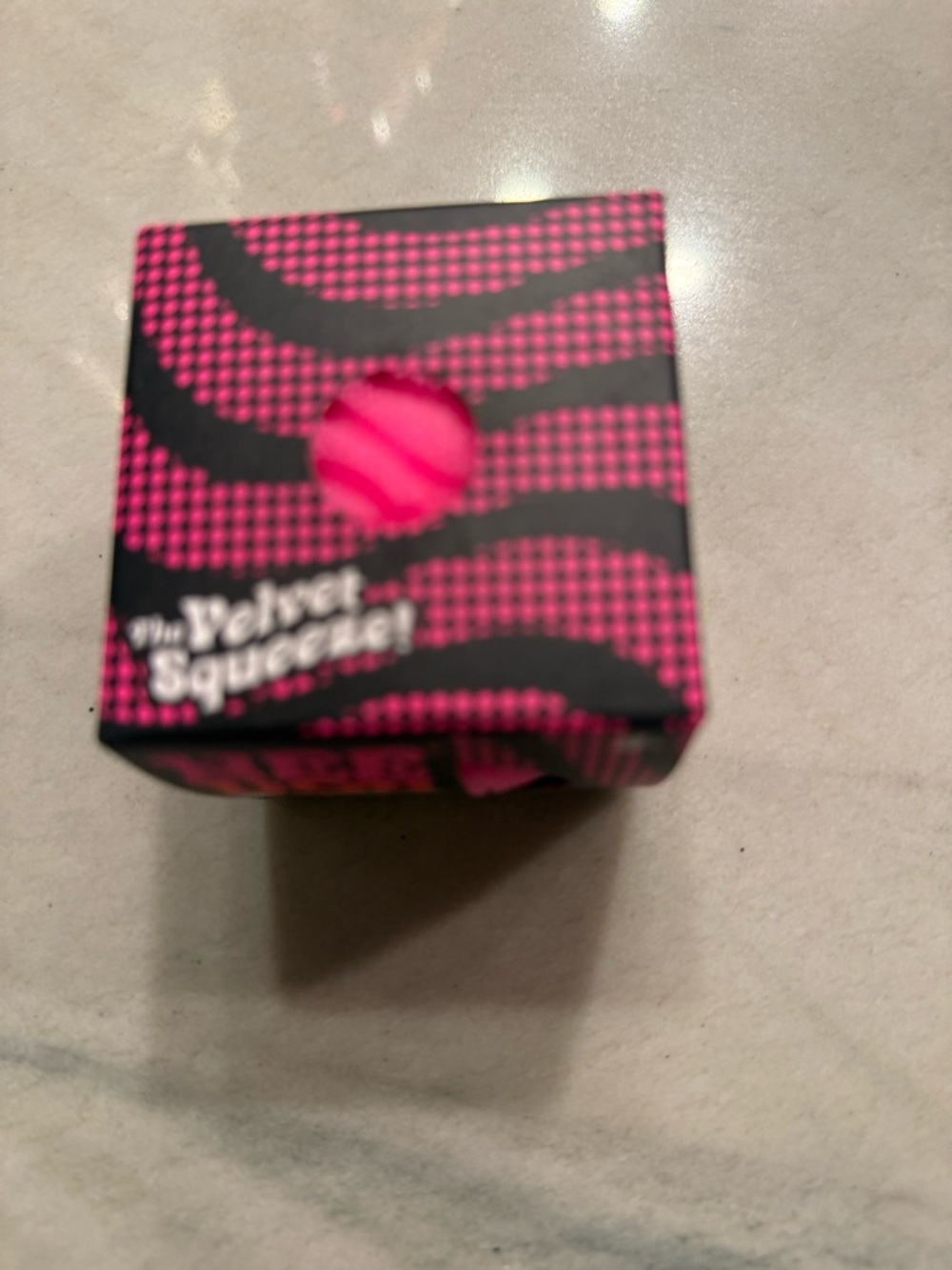 TikTok viral NEEDOH squishy squeezy Velvet Squeezer Pink & Black Boxed fidget